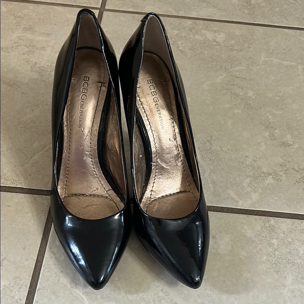 BCBGeneration Black Patent Leather Heels